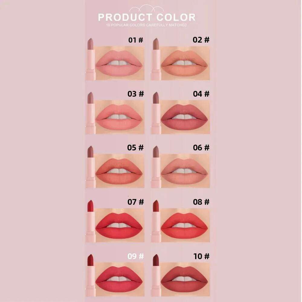 Mini Matte Lipstick Gift Set 10 Colors Saturated Velvet Finish Long Wear Lip Makeup For All Day Moisturizing Z260310