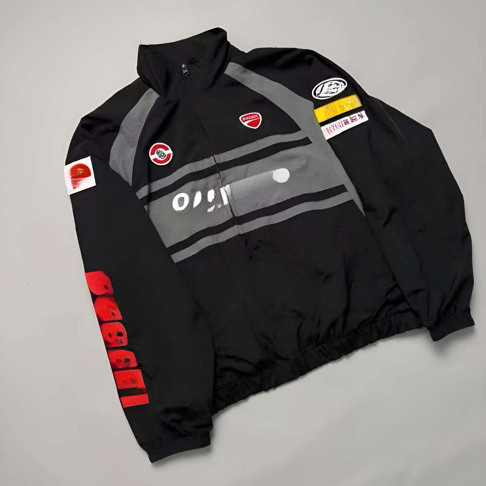 Race Uniform Higher Version Jacket Men Super Hoodie Mens Designer Clothes Winter Letter Embroidery Sweatshirt Street Fashion Trend Men And Women Slide Tags 7Ae