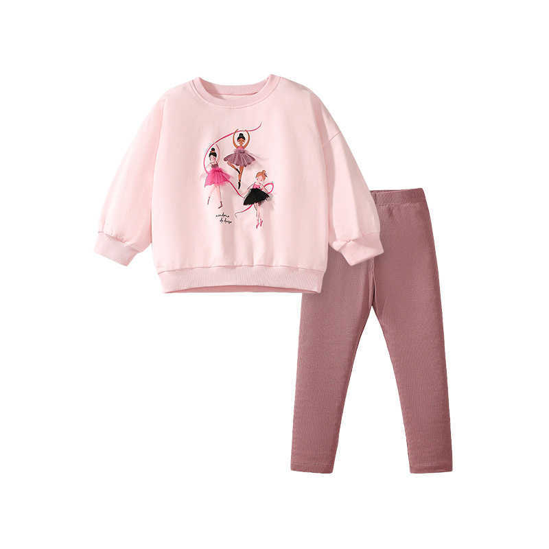 Little Maven New Girls Fashion Sweatshirt Set Childrens Autumn Long Sleeve Princess Set H260310