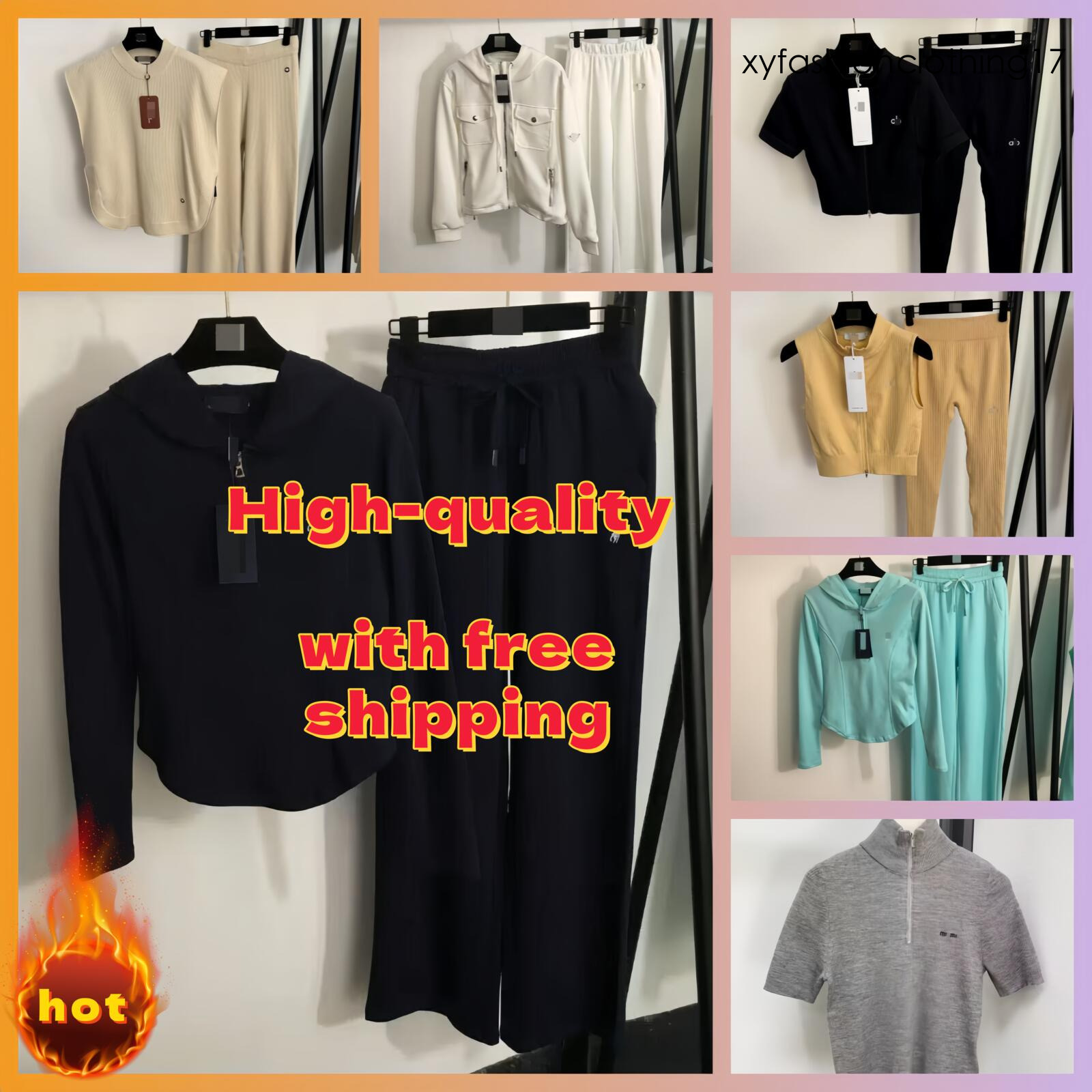 Womens Tracksuits Knitted Outfits For Women 2 Piece Designer Luxury Clothes Woman Two Pieces Wool Womens Sets 35 Knitting Tops Straight Leg Trousers