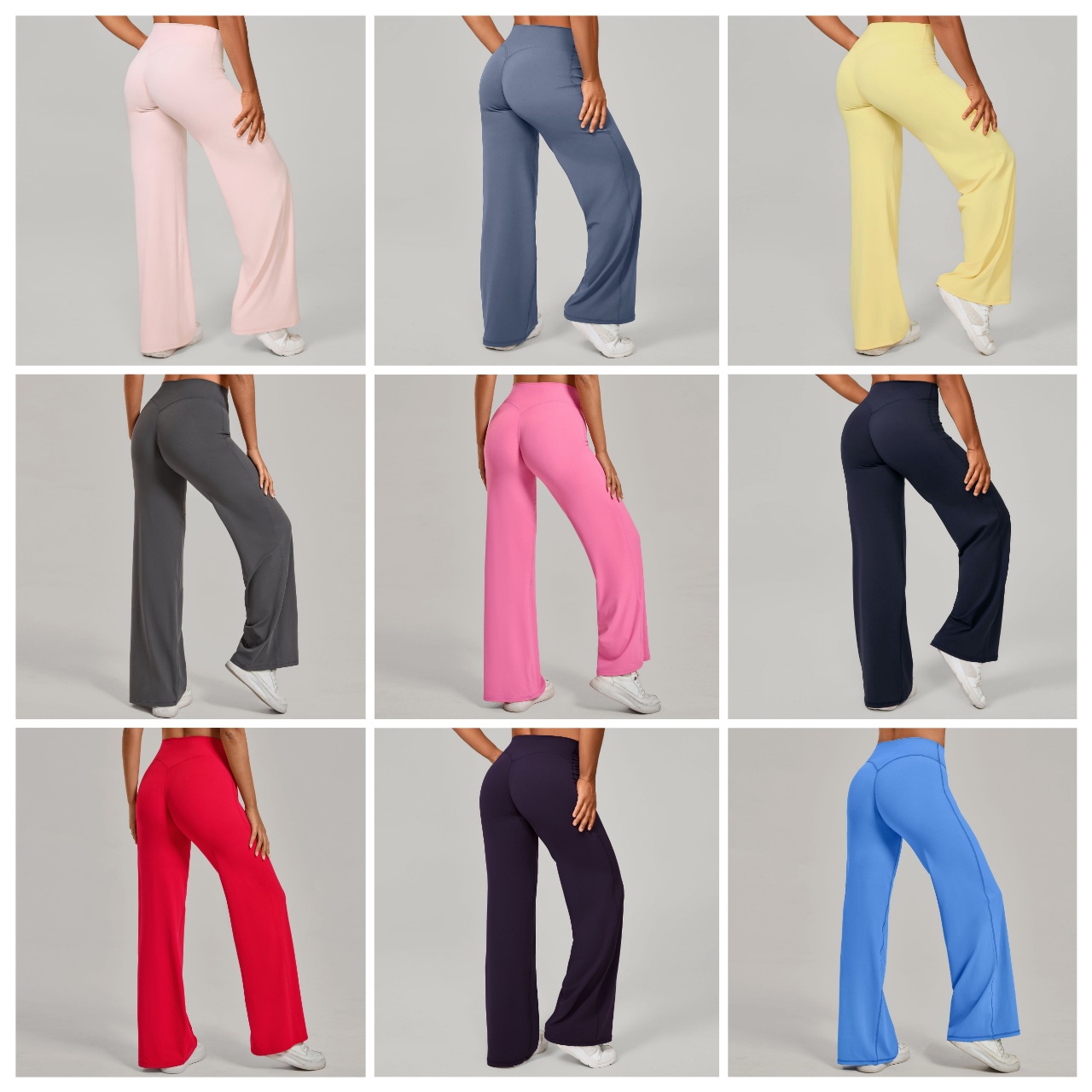 Women's Pants 2026 Women Straight-Leg Sports Gym Clothing Naked Feeling Compression Wide Leg Yoga Leggings Pilates Fitness Tights