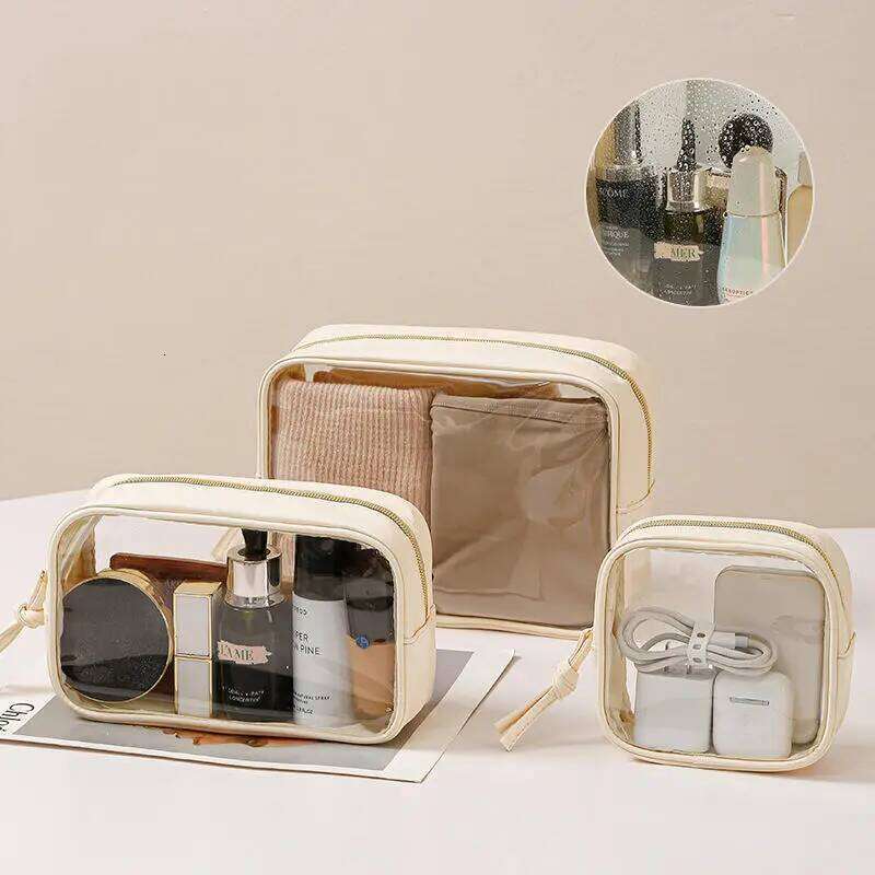 PVC Clear Makeup Case Toiletry Multipurpose Travel Kit Portable Large Capacity Dust Proof Organizer Transparent Storage Bag XJ260310