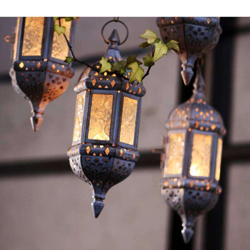 1PC Moroccan Candlestick Wall Hanging Holder Classic Metal Candle Lantern for Wedding Party Home Restaurant Decor H260310