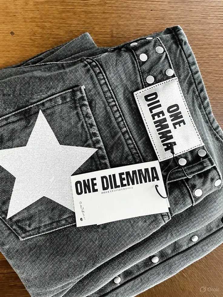 Gothic Womens ONE DILEMMA Jeans Y2K Clothing Fashion Sequin Five Pointed Star Rivet Retro Jeans Mid Rise Wide Leg TrousersT260310