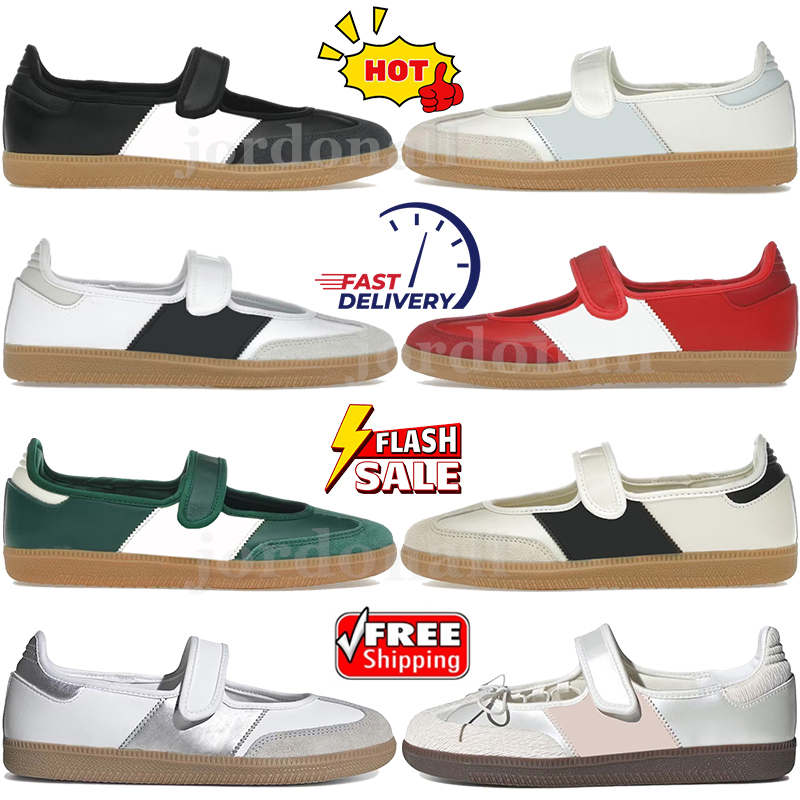 Designer shoes Womens Mary Jan ballet flats sneakers Scarlet White Black Gum Silver Metallic Green women casual slip-on suede sandals balle trainers Eur36-42