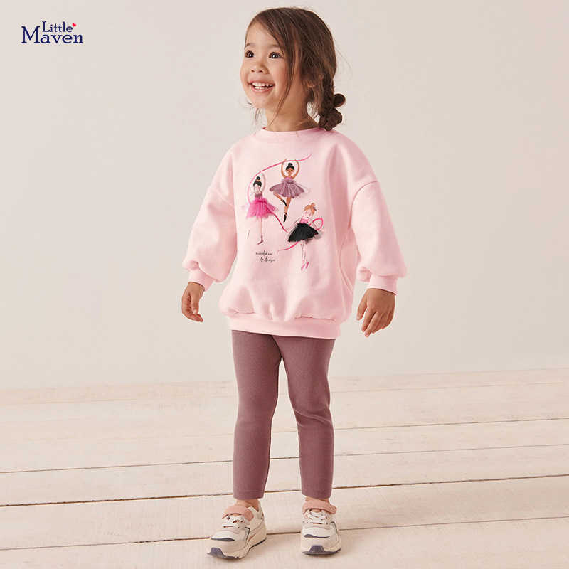 Little Maven New Girls Fashion Sweatshirt Set Childrens Autumn Long Sleeve Princess Set H260310