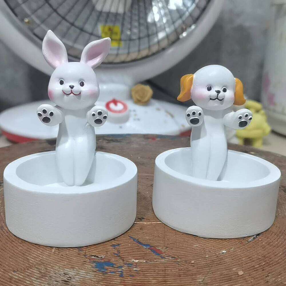Cat/Dog/Rabbit/Fox Candle Warming Paws Aromatherapy Cartoon Candlestick Lamp Holder for Animal Lovers H260310
