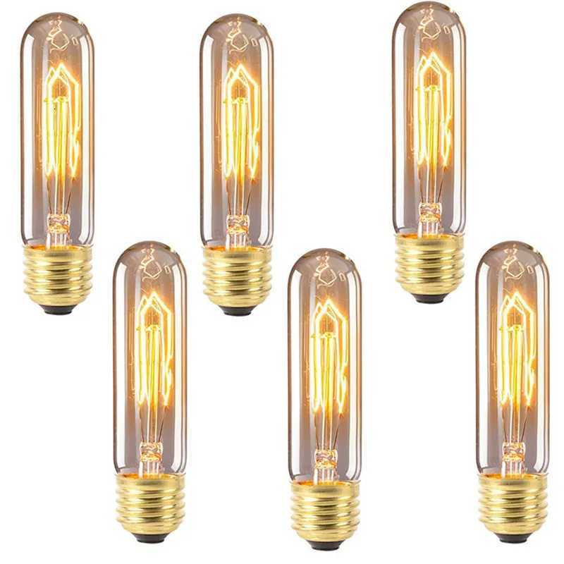 10pcs 6pcs T10 E27 E14 40W Vintage Edison Bulb Dimmable Incandescent Industrial Bulb Antique Retro Lamp Light AC220-240V for bar H260310