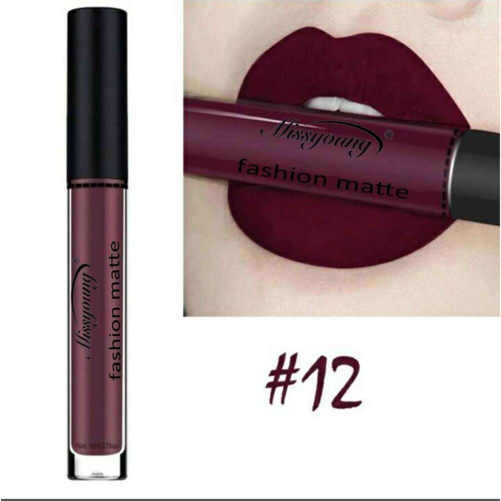 Bare Color Lip Clay Gray Purple Matte Velvet Lipstick Longlasting Blood Red Black Gothic Lipgloss Z260310