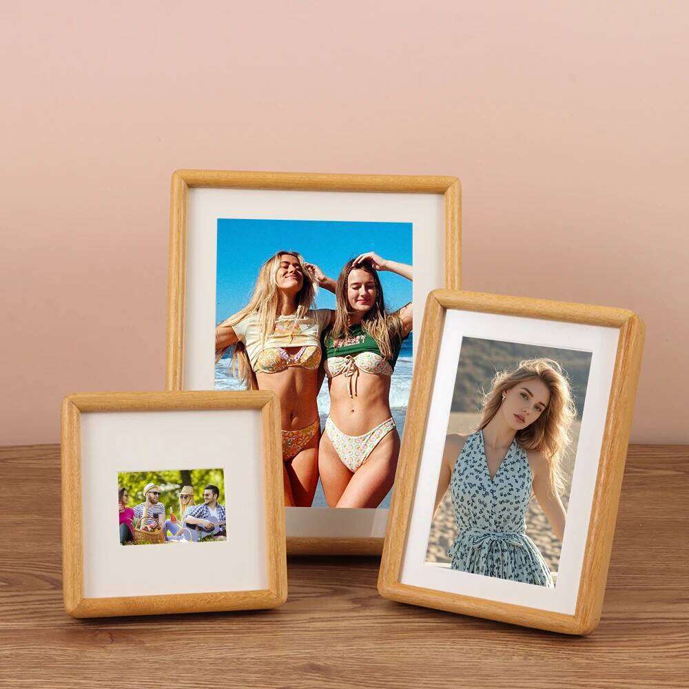 Fashion 6/7/8 Inch Black Walnut Real Wooden Handmade Mortise Tenon Photo Simple Picture Frame H260310 - view 4