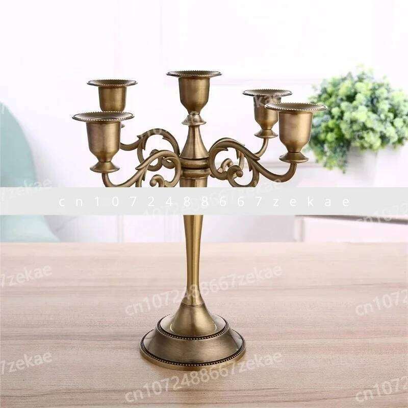 Activity Table Centerpiece New Bronze Metal 5-Arm/3-Arm Candlestick Wedding Decoration H260310