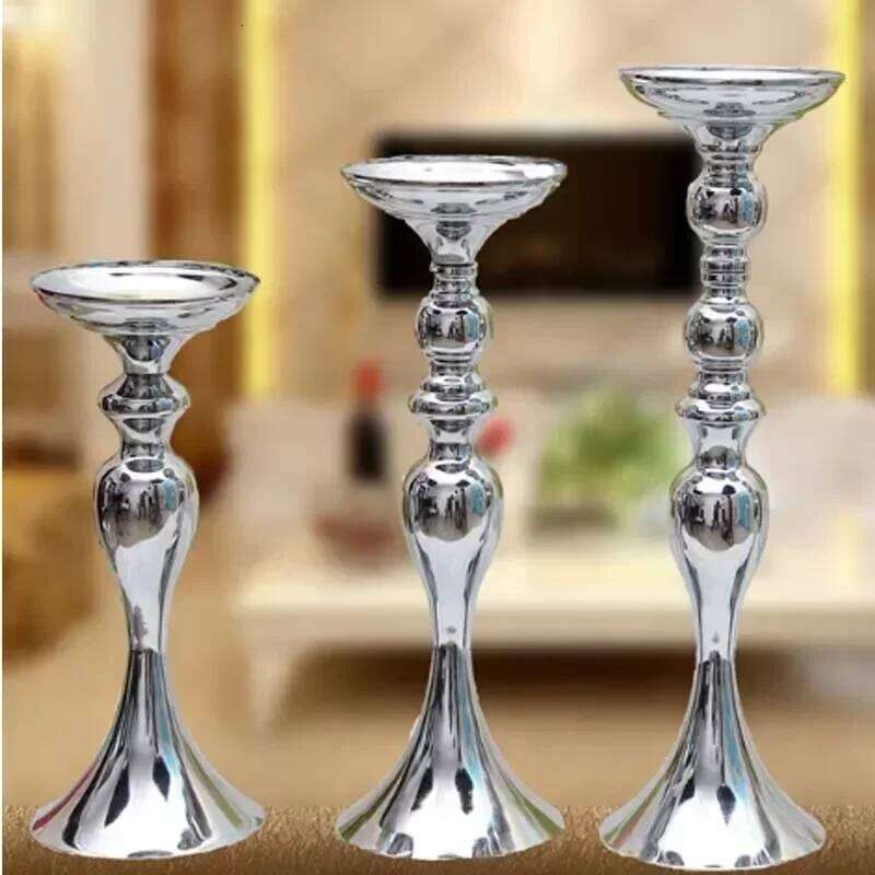 Vintage Iron Candle Holder Wedding Ludo Flower Ins Style High 50cm Candlelight Dinner Table Decoration Ornament H260310