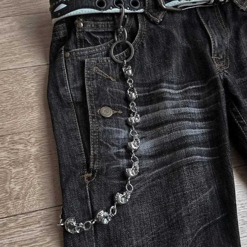 Y2K Micro La Retro Wide Jeans 2006 Leg Pants New High Waist Harajuku Loose Embroidered Women Jeans with Rock Punk Style M260310