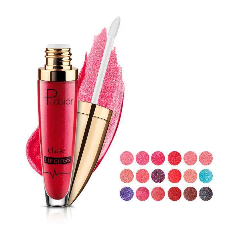 Pudaier 18 Color Matte Glitter Liquid Lipstick Set Diamond Shiny Gloss Waterproof Pearl Lipgloss Women Lip Tint Cosmetic New Z260310