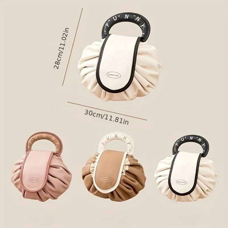 Large Capacity Cosmetic Bag Travel Toiletry Organizer Drawstring Portable Makeup Pouch Lazy Essentials Storage Handy Carry XJ260310