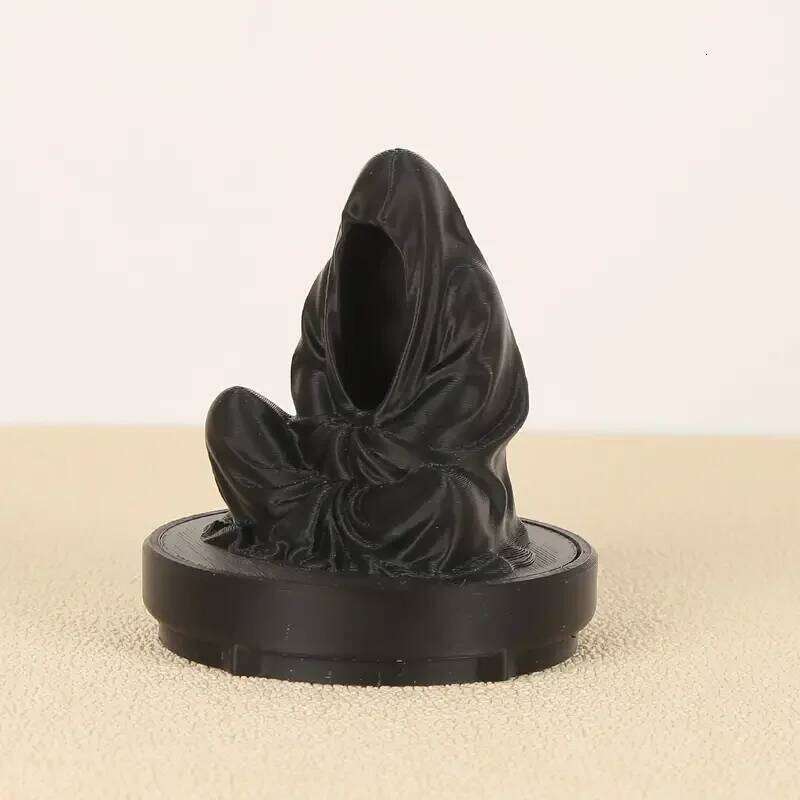 Grim Reaper Candle Holder - Spooky Halloween Decor, Durable Plastic Tabletop Statue for Meditation & Gothic Home Accents H260310