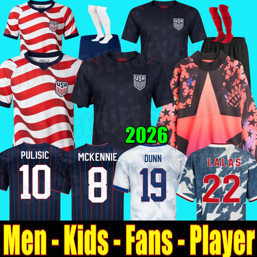 Soccer Jerseys 2024 MEN Woman Kids Kit 24 25 Home Away Football Shirts Men Player Version PULISIC SMITH MORGAN BALOGUN MUSAH McKENNIE ADAMS USAS 2025 2026 America