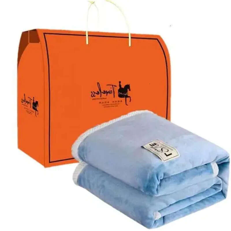 Printed Thickened Milk Velvet Flannel Gift Boxed Air Conditioning Blanket
