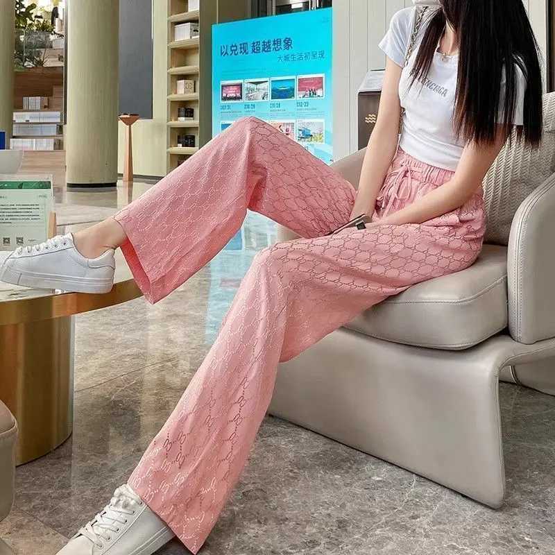 Liangliang Wide-leg Pants for Women 2025 New Thin Style Slim Straight Pink PantsT260310