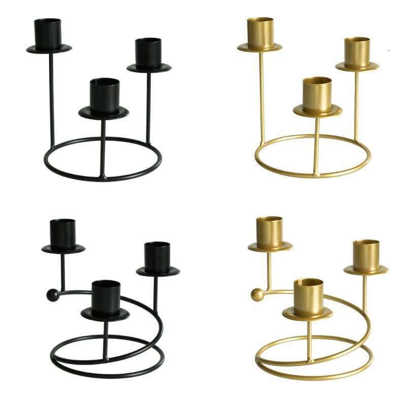 Nordic Metal Wedding Home Decorations Candlestick Holder H260310
