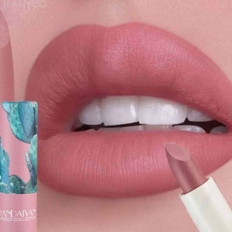 8 Colors Velvet Matte Finish Lipstick Nude Pink Red Tint Waterproof Long Lasting Moisturizing Non Stick Cup Lip Makeup Cosmetics Z260310