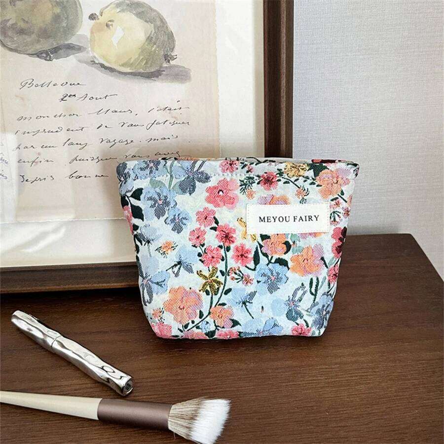 New Vintage Flower High-quality for Women Cosmetic Bag Large Capacity Canvas Makeup Pouch Travel Organizer XJ260310