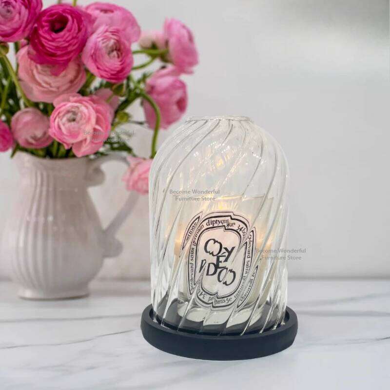 Bedroom Glass Cover Designer Banquet Kitchen Restaurant Candle Holders Advanced Decor Home Decoration Lszt H260310
