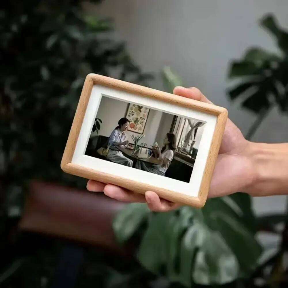 Black Walnut Real Wooden Round Corner Swing Table 6/7/8 Inch Mortise Tenon Photo Frame Home Decoration Picture Fram H260310 - view 4