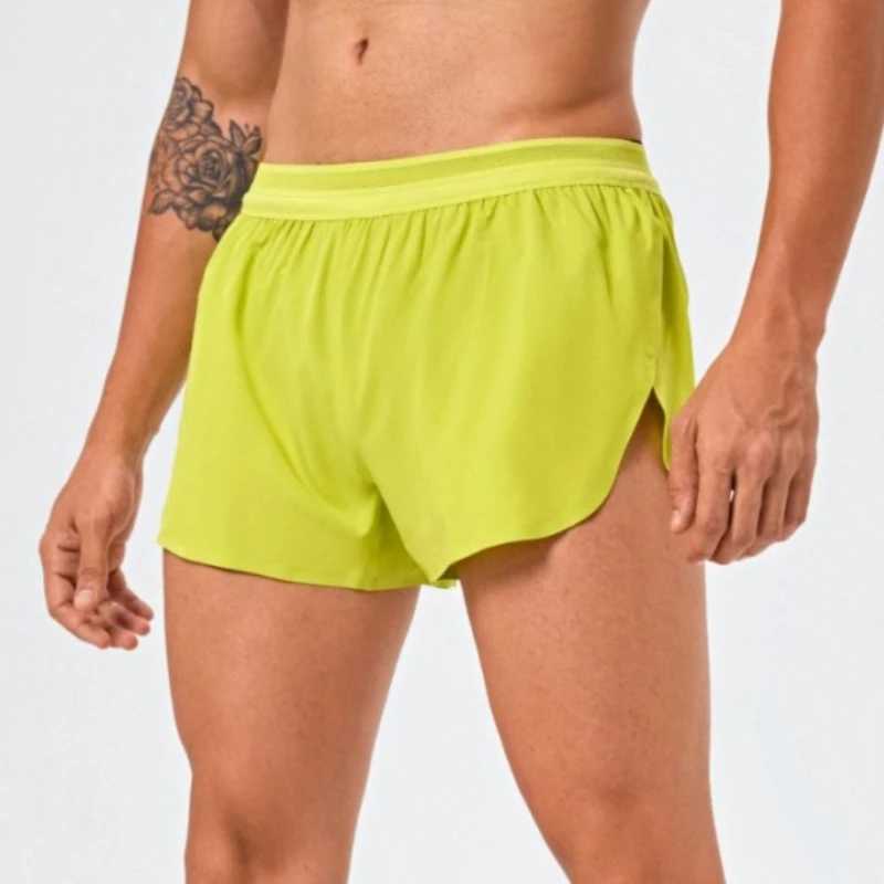 Men Marathon Racing Gym Sports Shorts Anti-escaping Lining Quick Dry Workout Training Fitness Jogging Short Arrow Pants N260310