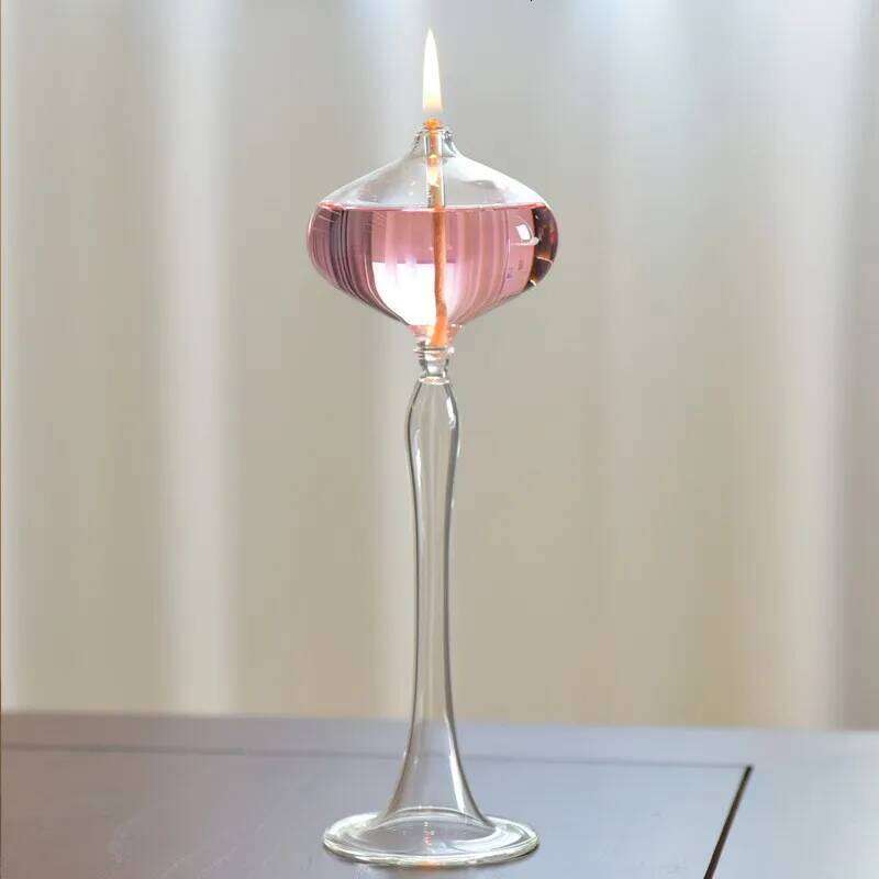 Glass Oil European Creative Home Decoration Romantic Candle Holdle Nordic Modern Table Smokeless Butter Lamp H260310
