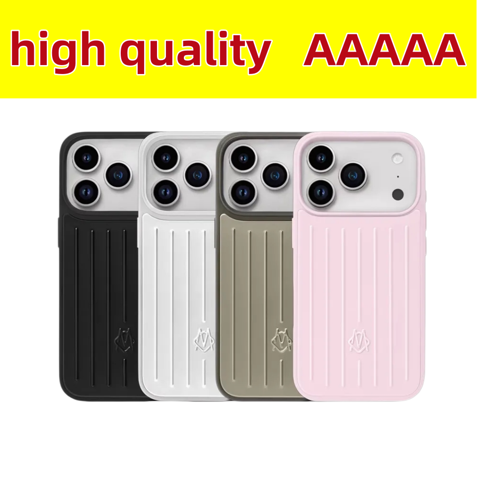 RIM Phone Case with box Suitcase Designer Black iPhone Case for Apple iPhone 17 Pro Max 16 15 14 13 Aluminum Alloy MagSafe Cover Coque Funda