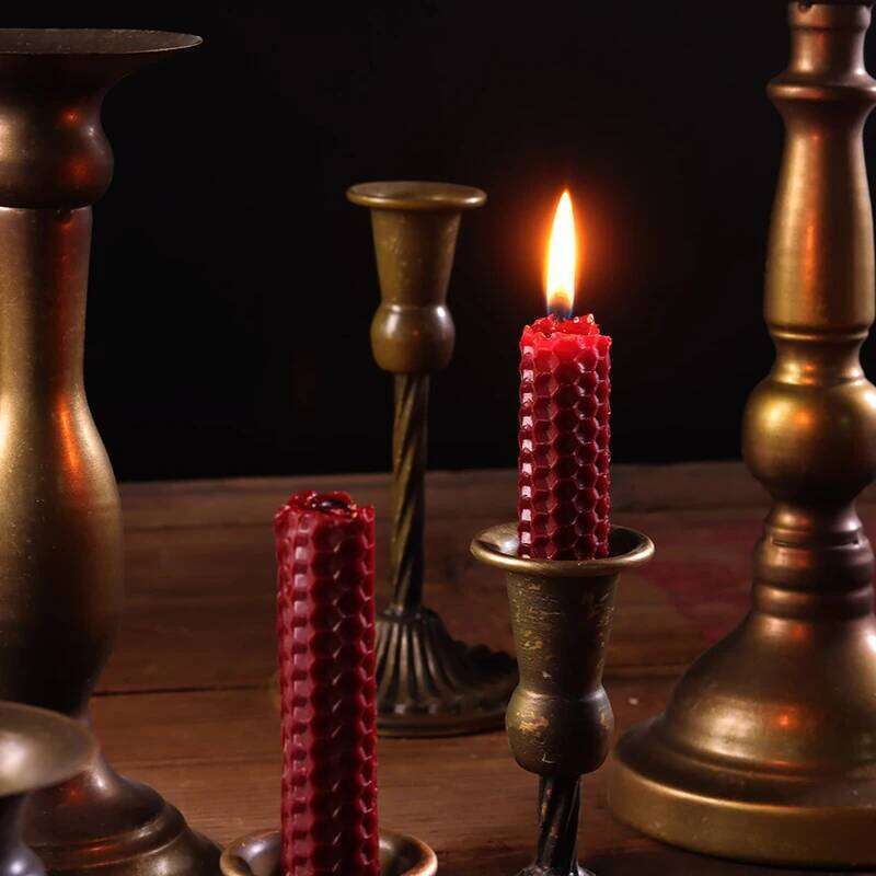 Retro Metal Candlestick Zinc Alloy Holder Sconce Antique Candle Stick Rack Accessories Home Decoration Photography Props H260310