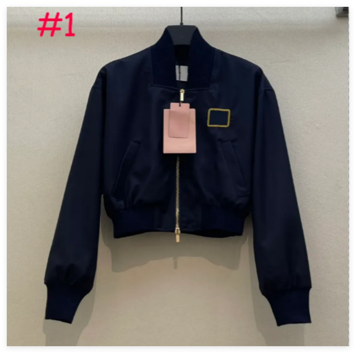 Letters Cropped Women Jacket Designer Luxury Long Sleeve Coats Casual Daily Zipper Jackets Casual Dresses