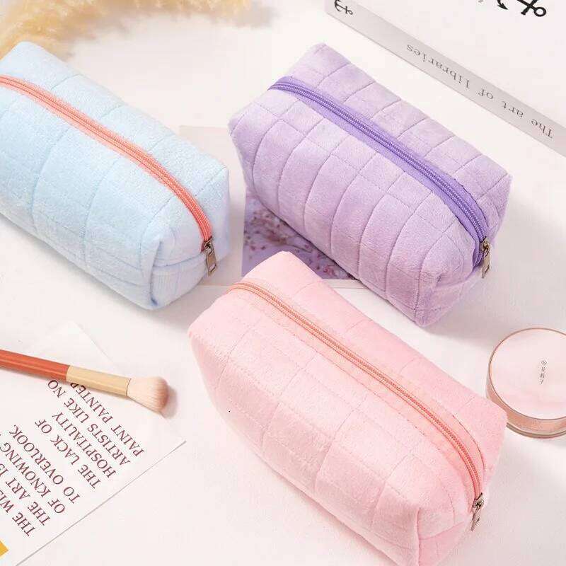 Suede Cosmetic Large Storage Bag, Travel, Business Trip, Portable High-value Makeup Pouch Organizer Bag XJ260310