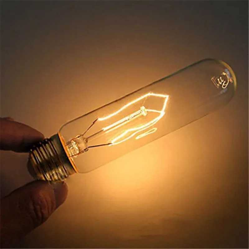10pcs 6pcs T10 E27 E14 40W Vintage Edison Bulb Dimmable Incandescent Industrial Bulb Antique Retro Lamp Light AC220-240V for bar H260310