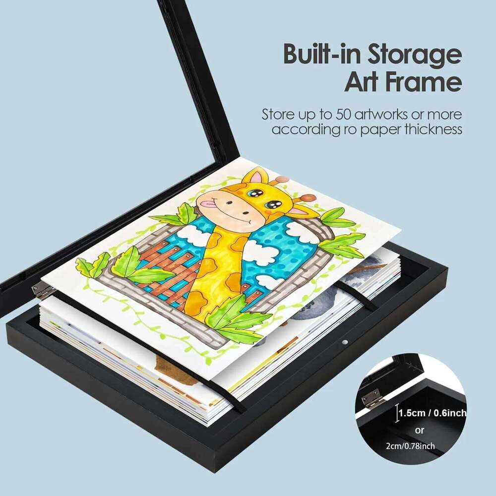 Children Art Frames Magnetic A3 A4 Changeable Kids Frametory for Drawing Paintings Pictures Display Storing Photo Frame H260310 - view 3