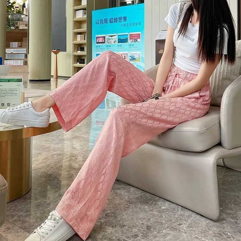 Liangliang Wide-leg Pants for Women 2025 New Thin Style Slim Straight Pink PantsT260310