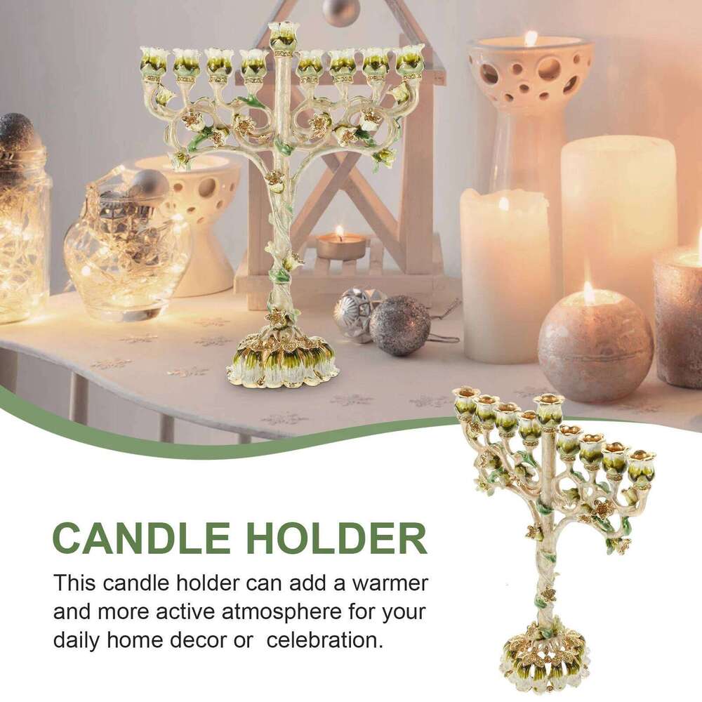 9-branch Taper Stand Creative Branches Design Stable Bottom Home Office Celebration Decor Desktop Ornament H260310