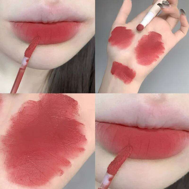 Powder Glaze Matte Air Cushion Lip Cream for Women Plain White Lipstick not easy to fade Z260310