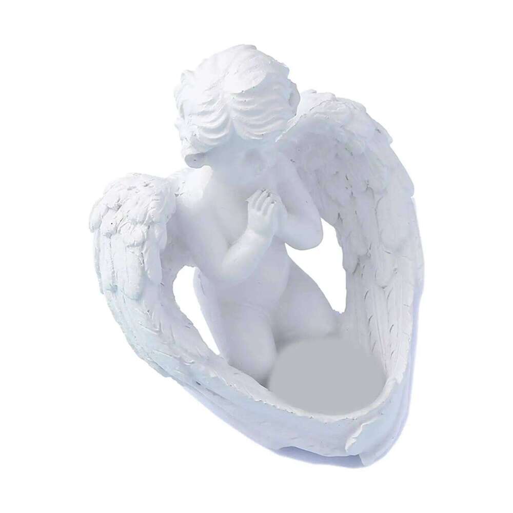 Candlestick Candelabras Candelabrum Resin Angel Wing Candle Holder for Fireplace Anniversary Prayer Candles Party Mantel H260310