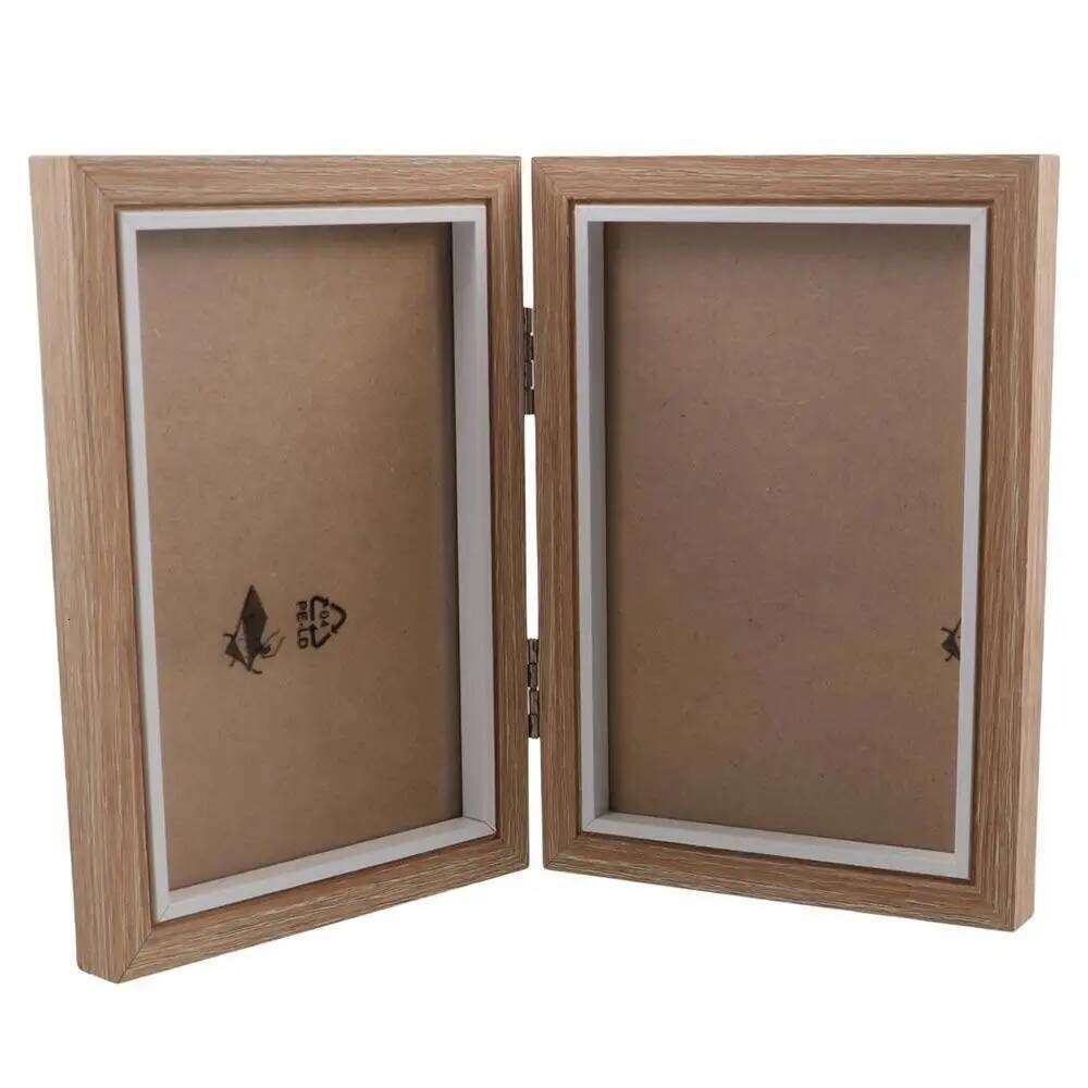 Creative Foldable Hinge Photo Double/Triple Rectangular Portrait Picture Frame Wooden 2/3/4/5 Linked H260310 - view 6