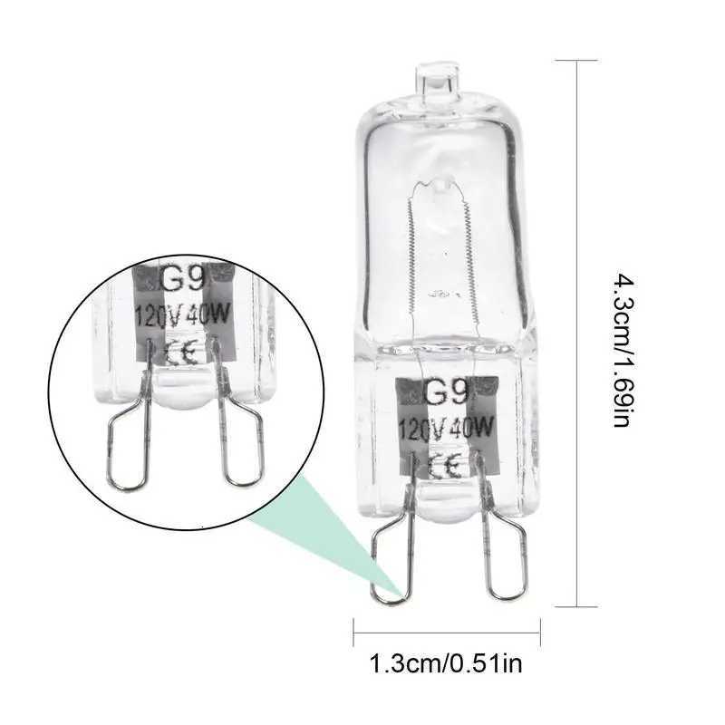 G9 Oven Bulb Light Microwave Oven Halogen Bulb Lamp High Temperature Resistant For Household Kitchen Appliance 40W 120/230V H260310