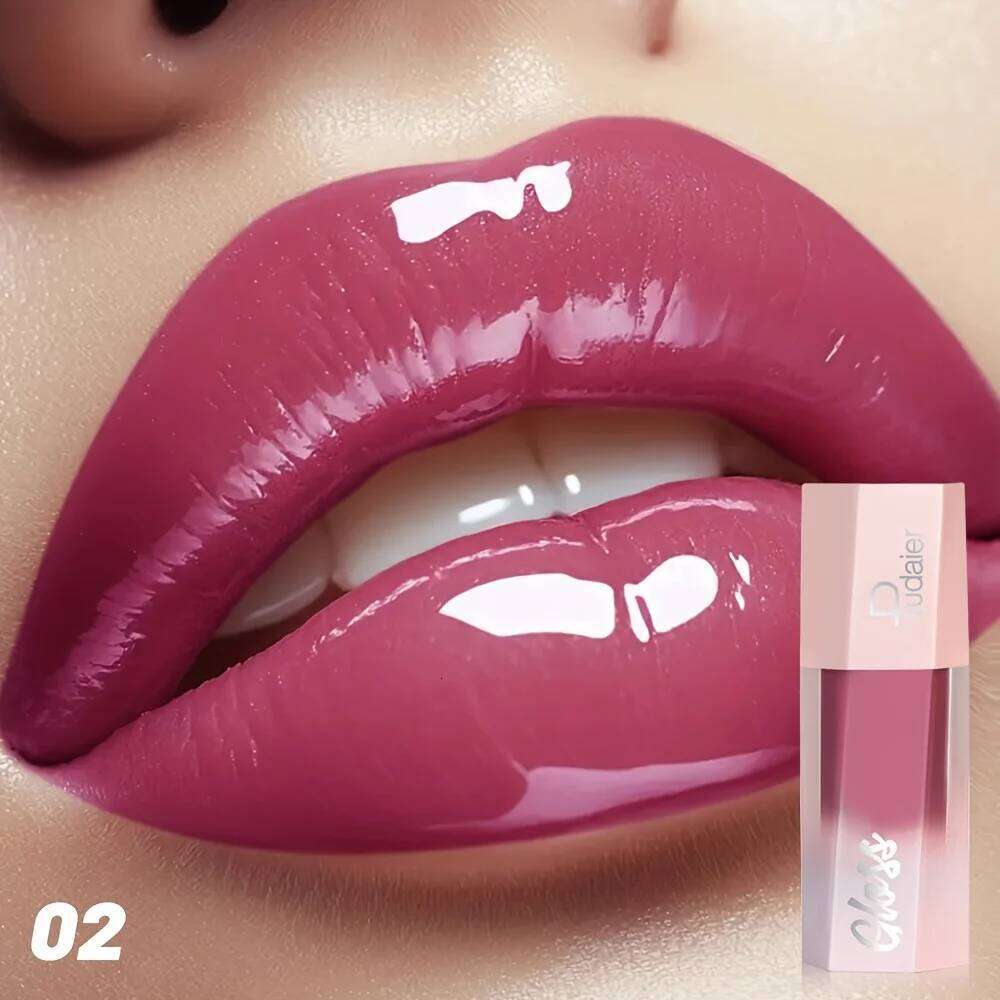 Four-color liquid lipstick, cup-proof lip gloss without fading, moisturizing natural, suitable for autumn and winter seasons Z260310