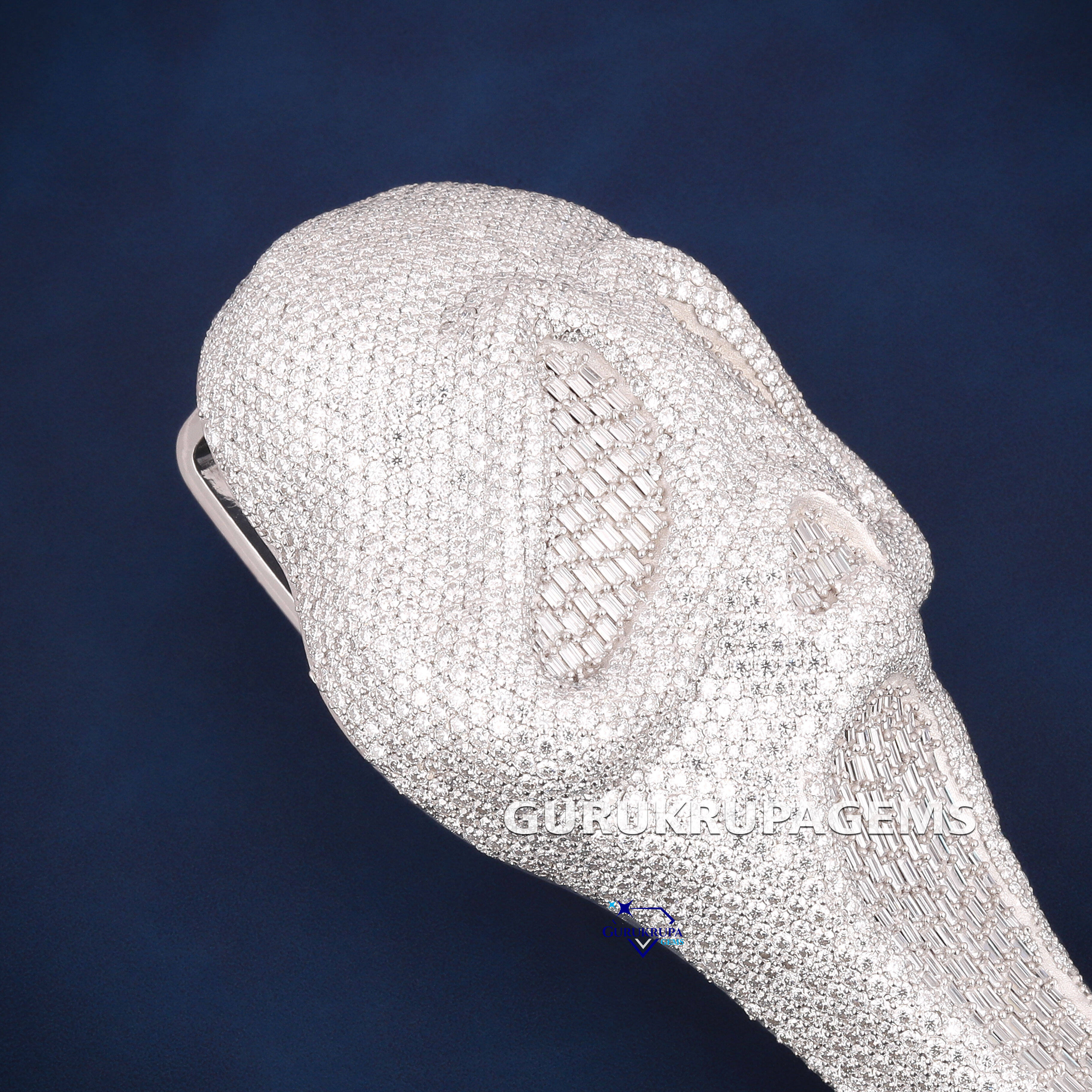 925 Silver Moissanite Iced Out Scream Mask Pendant Hip Hop Bling Baguette Ghost Face Charm Necklace for Men Jewelry