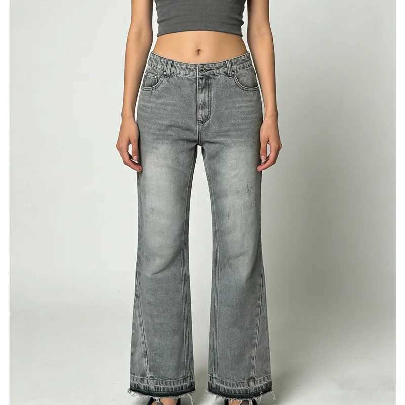 Harajuku Y2K New Washed Vintage Loose Jeans Women Street Hip Hop Joker Oversized Wide-leg Pants Unisex Casual Punk Mopping Jeans M260310