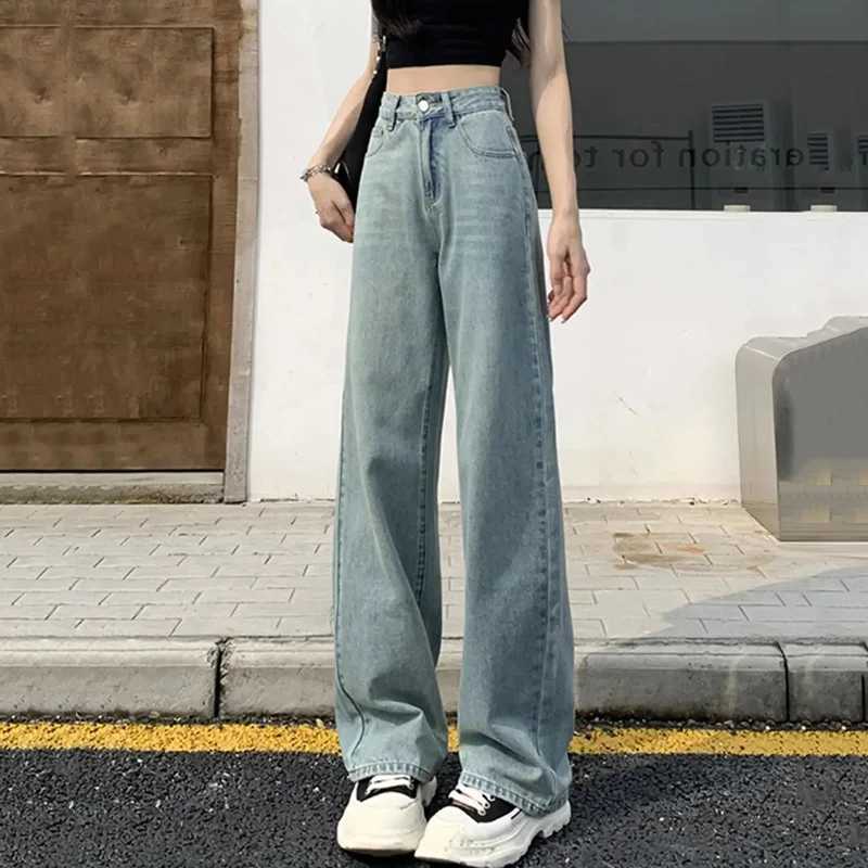 Girls Baggy Straight Leg Y2k Jeans Female Bow Embroidered Back Pocket Denim Pants Classic High Waist Casual Wide Leg Trousers M260310