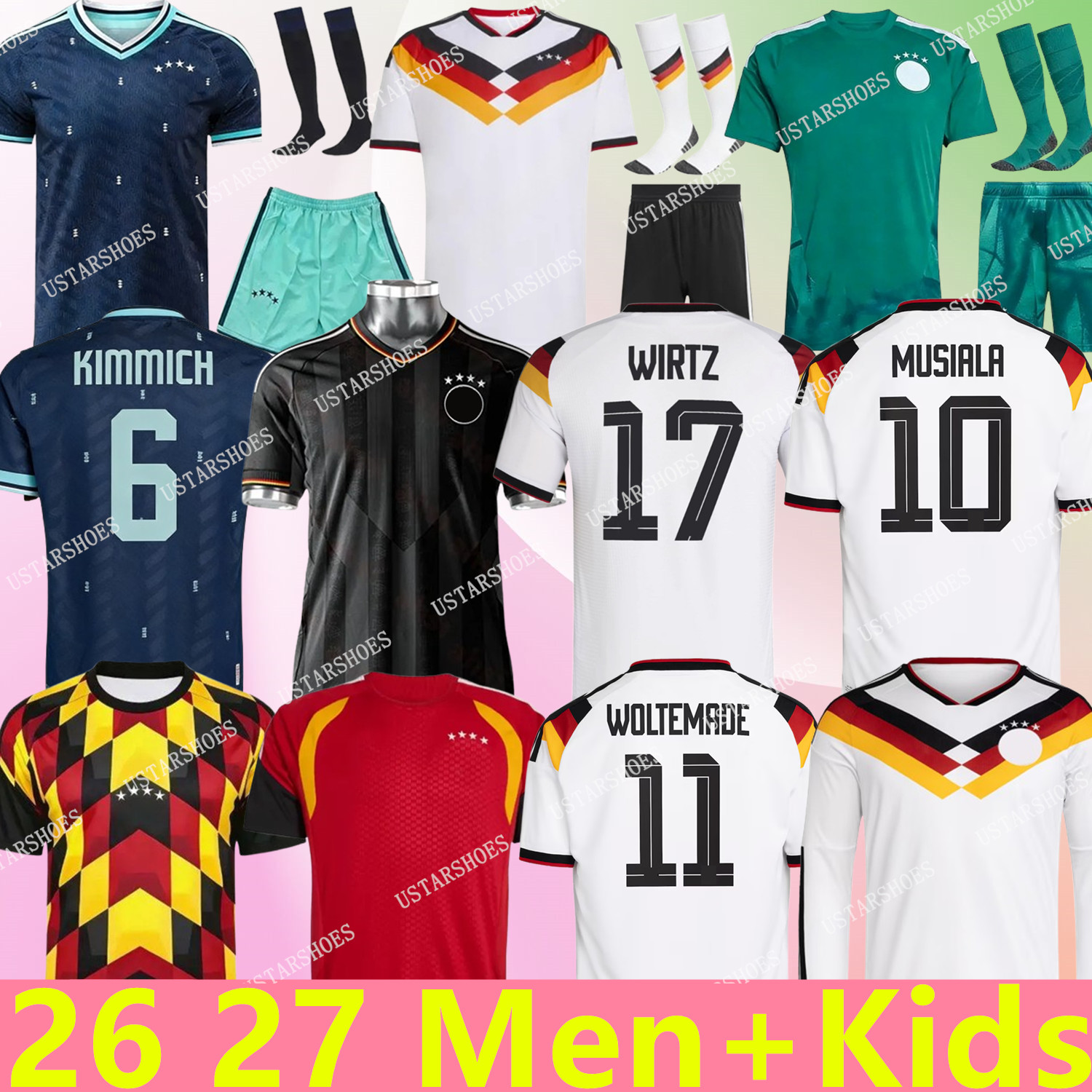 125 Year Anniversary world cup 2026 jersey Germanys Soccer Jerseys 2025 2026 Player Version SANE GNABRY MUSIALA MULLER HAVERTZ WIRTZ KIMMICH Whiteout Beckenbauer