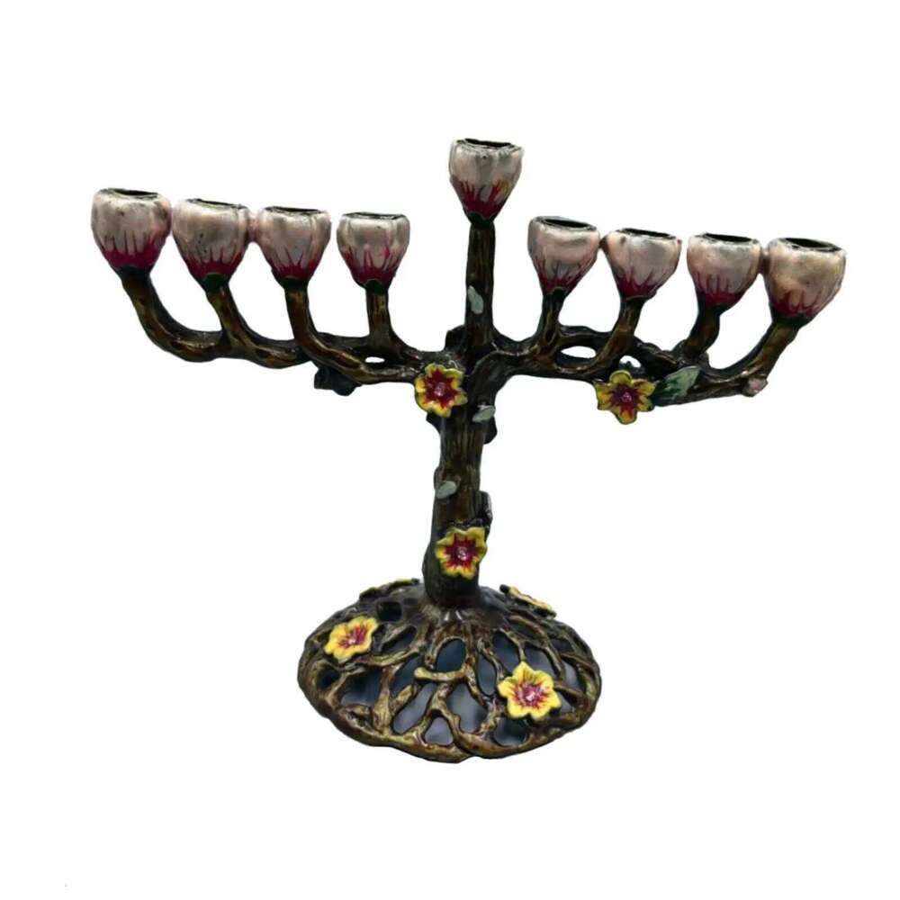 9 Branch Menorah Candelabrum Stand Religious Home Candelabra Tabletop Birthday Candlestick Hanukkah Candle Holder H260310