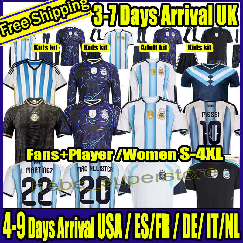 S-4XL 2026 2027 World Cup Jersey Argentina MESSIS Soccer Jerseys J.ALVAREZ E.FERNANDEZ DI MARIA Home Away Football Shirts Retro 1998 BATISTUTA 1986 1994 shirt