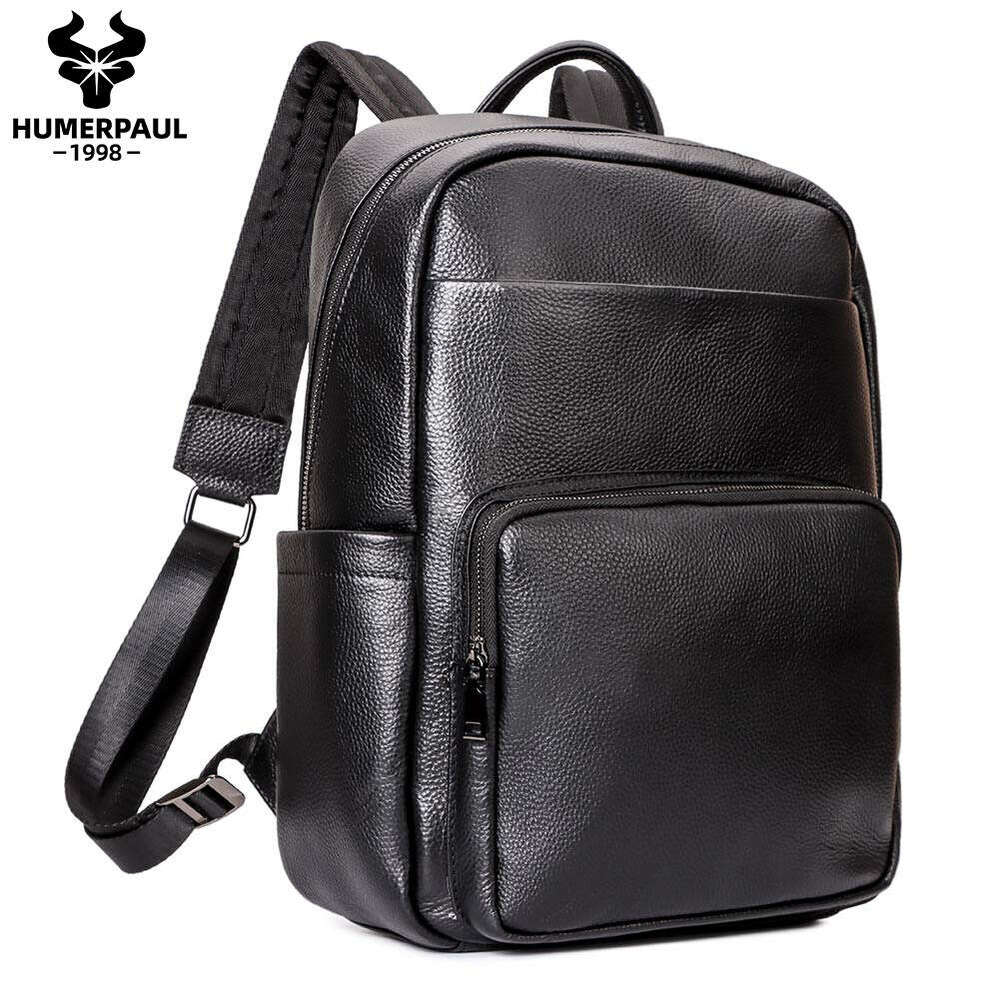 Luxury Shoulder Bags Totes Hobo Hummer Paul Large Capacity Men S Genuine Leather Top Layer Cowhide Business Backpack Casual Travel Storage Bag For SEN